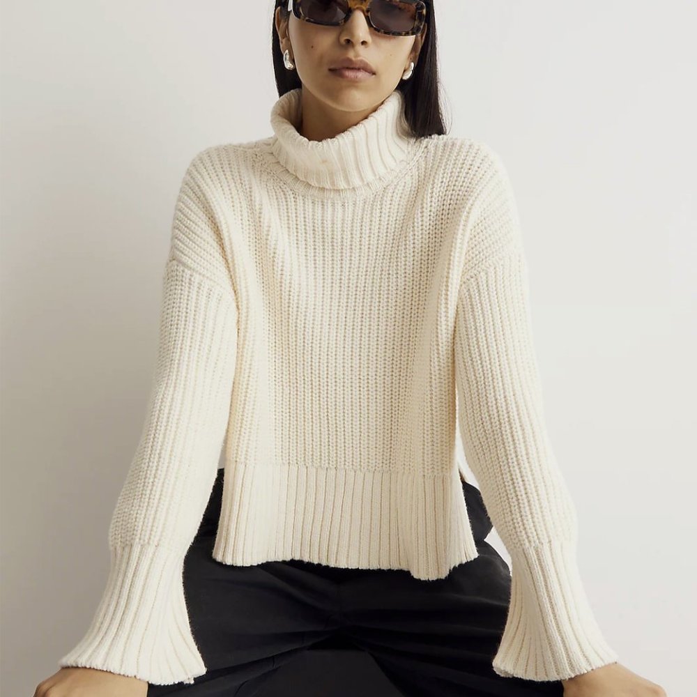Chunky knit turtle neck